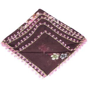 Tulbent Scarf Handmade Crochet Detailing NWOT